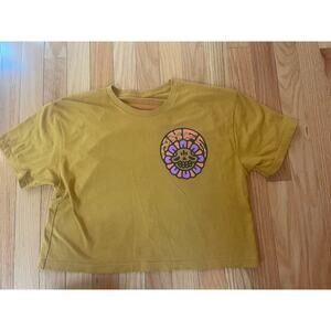 Flower Power Crop Tee by Rokfit. Made in USA Size Small